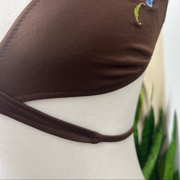 ❤️ J.Crew Embroidered Wrap Bikini Swim Top - Picture 3 of 7